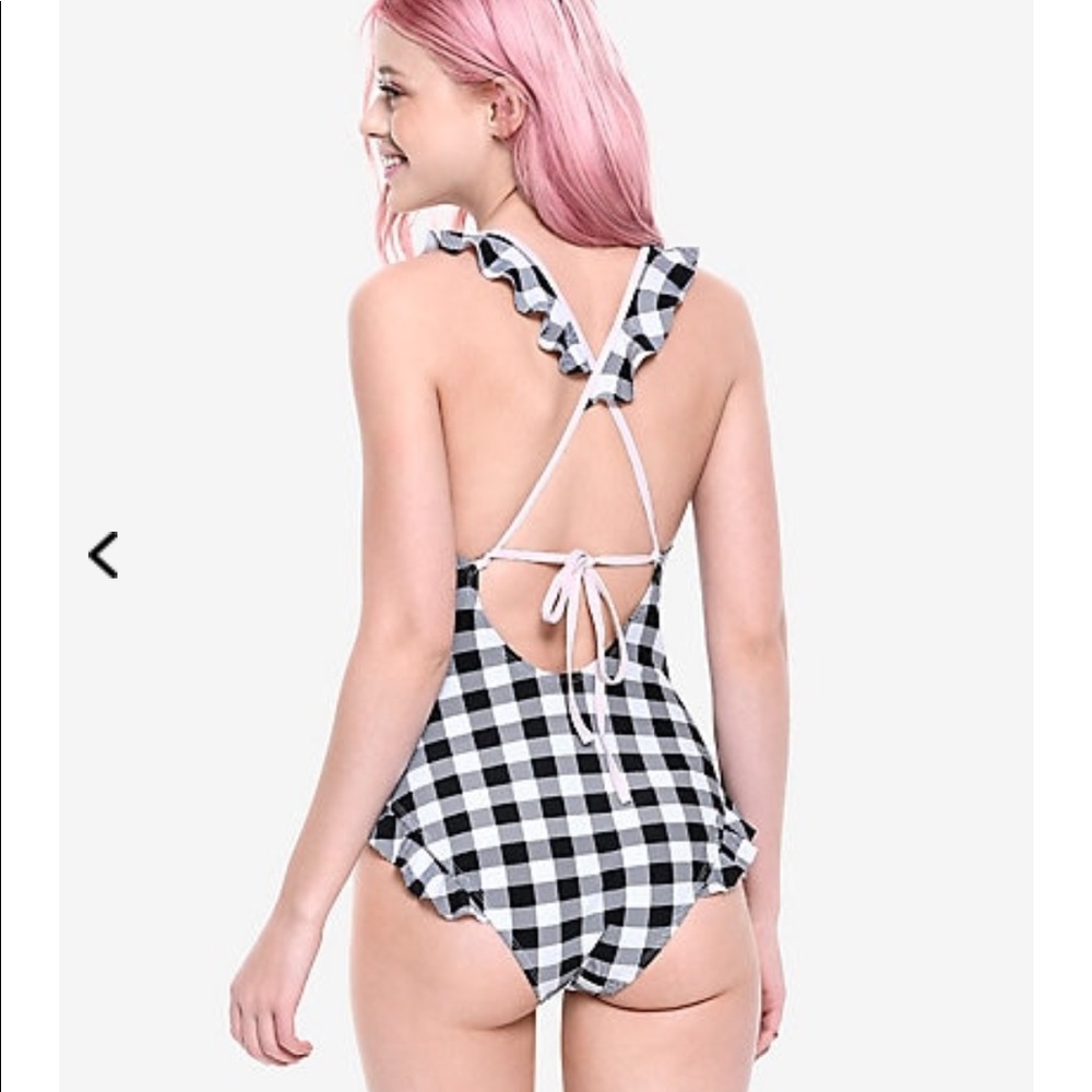 Checked Swimsuit S/M - Picture 2 of 5